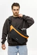 Чоловіча сумка-бананка під ноутбук Sambag Urban Laptop чорно-оранжева текстильна кросс-боді сумка для ноутбука до 14″ 51940 - зображення 1