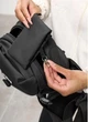 Женская сумка бананка через плечо Sambag Flex Pro черная вместительная городская с карманами 62268 - изображение 10