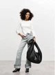 Женская сумка Sambag HOBO WEAVE черная 54x35x8 см эко-кожа для ноутбука 15.6 дюймов Sambag 55169 - изображение 5