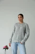 Подовжений вʼязаний жіночий светр NADIA, колір Сірий розмір One Size - изображение 1