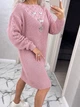 Сукня міді вільного крою RITA, колір Пудра світла розмір One Size - изображение 2