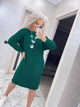 Сукня міді вільного крою RITA, колір Смарагд розмір One Size - изображение 9