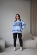 Жіночий вʼязаний светр IVANKA , колір Голубий розмір One Size - изображение 12