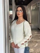 Подовжений вʼязаний жіночий светр VERONIKA, колір Молоко розмір One Size - изображение 5