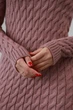 Жіноча вʼязана сукня CHERRY, колір Темна пудра розмір One Size - изображение 5
