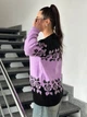 Жіночий вʼязаний светр VYSHYVANKA, колір Бузок розмір One Size - изображение 8