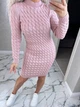 Жіноча вʼязана сукня CHERRY, колір Пудра світла розмір One Size - изображение 7