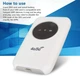 Портативний 4G LTE Wi-Fi роутер MIFI з SIM-картою зі швидкістю до 300 Мбіт/с 3200 мАг підключення до 10 пристроїв (SKU-524) - зображення 5