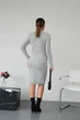 Жіноча вʼязана сукня CHERRY, колір Сірий розмір One Size - зображення 5