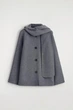 Пальто жіноче коротке COS double-faced wool scarf short jacket 1293753002 XXS Сірий - зображення 5