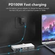 Док станция Blueendless HC1406 14 в 1 USB Type-C концентратор для ноутбука компьютера планшета 14 портов - изображение 7