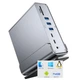 Хаб Док станция Deepfox-2606 15 в 1 с поворотной подставкой USB Type-C концентратор для ноутбука компьютера 15 портов - изображение 7