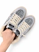 Зимние женские кеды Golden Goose светло-серые из натуральной замши на шерстяном меху в полной упаковке размер 41 - изображение 5
