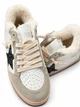 Зимние женские кеды Golden Goose из натуральной кожи и замши на шерстяном меху с меховой стелькой размер 37 - изображение 6