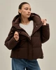 Куртка пуховик CLASNA 327978 коричневий M - изображение 3