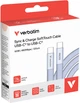 Kabel Verbatim USB Type-C - Type-C M/M 60W 1.2 m Purple (023942302759) - obraz 3