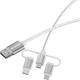 Kabel Verbatim 3 in 1 USB Type A - Lightning/Micro-USB/Type-C M/M 1 m White (023942323945) - obraz 1