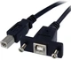 Kabel StarTech Panel Mount USB Type B - Type B F/M 0.91 m Black (USBPNLBFBM3) - obraz 1