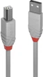 Kabel Lindy Anthra USB Type A - Type B M/M 2 m Grey (4002888366830) - obraz 1