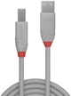 Kabel Lindy Anthra USB Type A - Type B M/M 5 m Grey (4002888366854) - obraz 2