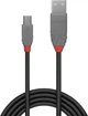 Kabel Lindy Anthra USB Type A - Mini-USB B M/M 3 m Black (4002888367240) - obraz 2