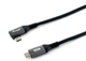 Кабель Equip USB Type-C - Type-C Right Angled M/M 3 m Black (4015867231098) - зображення 2