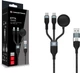 Кабель Conceptronic USB Type A/Type-C - Type-C x 2 + Apple Watch charger 1.5 m Black (ETTA08B15) - зображення 2