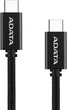 Kabel ADATA USB Type-C - Type-C M/M 2 m Black (CACC-200PN-BK) - obraz 2