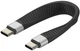 Kabel Techly USB Type-C - Type-C M/M 0.124 m Black (ICOC-USBC-FL-U4) - obraz 1