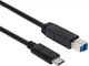 Kabel Club 3D USB Type-C - Type B M/M 1 m Black (CAC-1524) - obraz 1