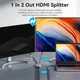 Переключатель Vention 2-Port Bi-Directional 8K HDMI™ Switcher Gray Aluminium Alloy Type Gray (AKPH0) - изображение 4