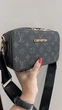 Жіноча сумка кросбоді з логотипом Louis Vuitton маленька чорна екошкіра - зображення 4