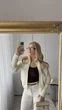 Кофта женская однотонная молочная зип классическая Oversize (405276) - изображение 5