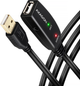 Kabel Axagon USB-A - USB-A 2.0 7.5 m Black (8595247908933) - obraz 1