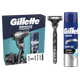 Подарунковий набір: Станок чоловічий Gillette Mach3 Charcoal з 1 змінним картриджем, Гель для гоління Gillette Series 200 мл - изображение 1