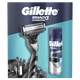 Подарунковий набір: Станок чоловічий Gillette Mach3 Charcoal з 1 змінним картриджем, Гель для гоління Gillette Series 200 мл - изображение 2