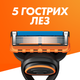 Подарунковий набір: станок для гоління чоловічий Gillette Fusion5 з 1 змінним картриджем, Гель для гоління Gillette Fusion5 200 мл - изображение 3