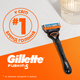Подарунковий набір: станок для гоління чоловічий Gillette Fusion5 з 1 змінним картриджем, Гель для гоління Gillette Fusion5 200 мл - изображение 8