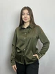 Блуза жіноча дизайнерська хакі на гудзики MKJL30779 - 52, Хакі - зображення 7