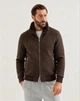 Brunello Cucinelli — мужская коричневая пуховая куртка-бомбер с меховым воротником 2XL - изображение 9