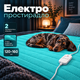 Електропростирадло простирадло з підігрівом 120х160 термопростирадло електричне простирадло байка з терморегулятором грілка для ліжка бірюзове Termosoft Yasam - зображення 1