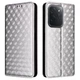 Чехол Deexe Rhombus Book для Xiaomi Poco C95 Pro - Silver - изображение 1