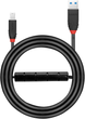 Kabel Lindy USB-A - USB-B 3.2 Gen 1/3.1 Gen 1 10 m Black (4002888432276) - obraz 1