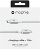 Kabel Mophie USB-C - USB-C 3.2 Gen 1/3.1 Gen 1 1.5 m White (409903203) - obraz 2