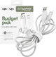 Kabel Panzer Glass Empower by Racing USB-A - USB-C 3.0 60W 1.2 m White (EM30290) - obraz 4