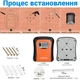 Настенный мини-сейф для ключей антивандальный с кодовым замком uSafe KS-03 оранжевый - изображение 7