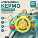Інтерактивне дитяче кермо для коляски з музикою, ключем запалювання та кріпленням на липучках, бірюзове - зображення 1