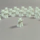 Набір мініатюрних котиків-привидів, 20 шт., білий PLA-пластик, 16×11×12 мм - зображення 4
