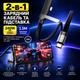 Зарядний кабель Type-C – Type-C 240 Вт 2-в-1 зі складною підставкою для телефону, 1,5 м, чорний - зображення 5