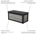 Садова скриня для зберігання Keter Deco deck box 630L 263822 штормовий сірий - зображення 5